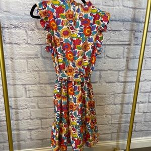 Multi-colored floral dress